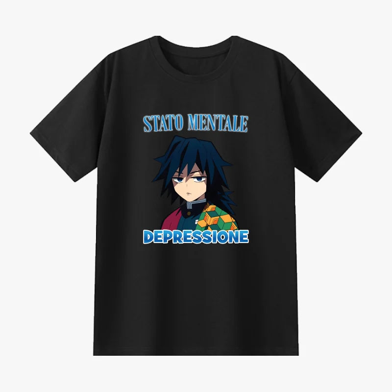 Stato Mentale Depressione Demon Slayer T-Shirt 🖤